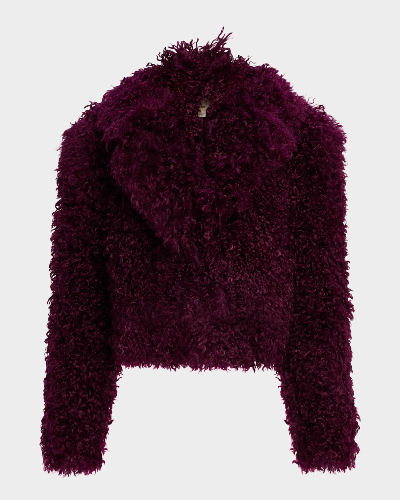 L'Agence Aura Cropped Faux Fur Jacket | Neiman Marcus