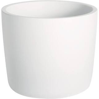 Mid-Century Modern 11.75 in. L x 11.75 in. W x 9.5 in. H 22.71 Qt. White Indoor Ceramic Planter (1-Pack) | The Home Depot