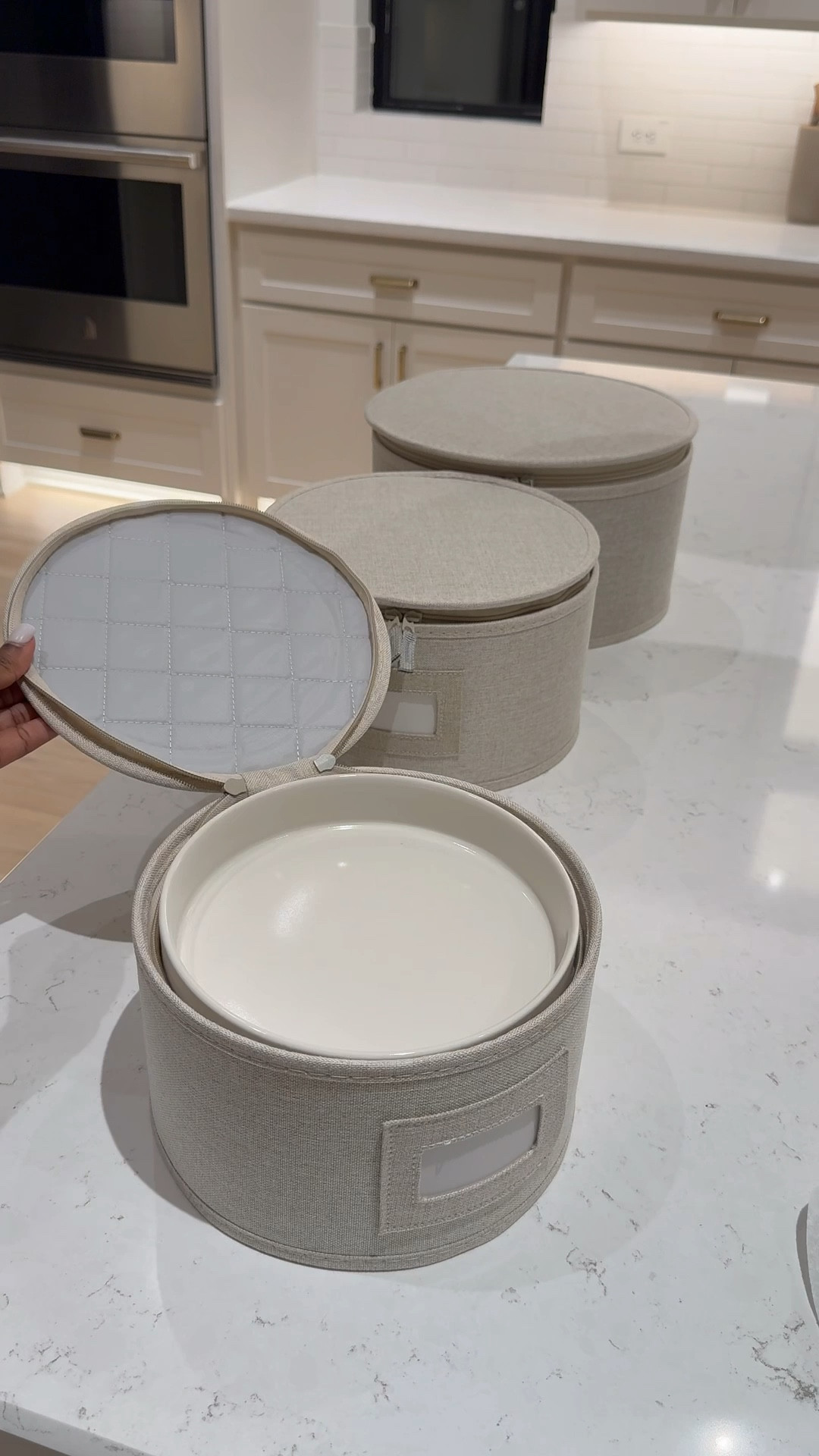 Loooove these dinnerware storage containers! 🍽️ They fit different-sized plates (including bowls!) and feature a hard-shell design. Plus, they’re stackable—making them super convenient for saving space. 

Linked for easy shopping—click to grab yours!

#LTKSaleAlert #LTKStyleTip #LTKHome