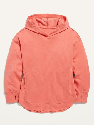 Curved-Hem Pullover Tunic Hoodie for Girls | Old Navy (CA)