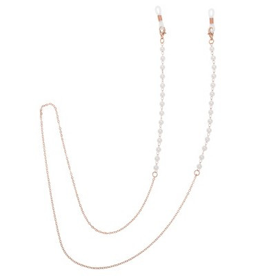 Unique Bargains Stylish Glasses Chain for Women 1Pc Rose Gold Tone Pearl Necklace | Target