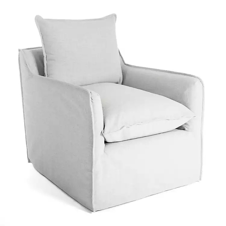 Celine Sky Swivel Down Armchair | Kirkland's Home