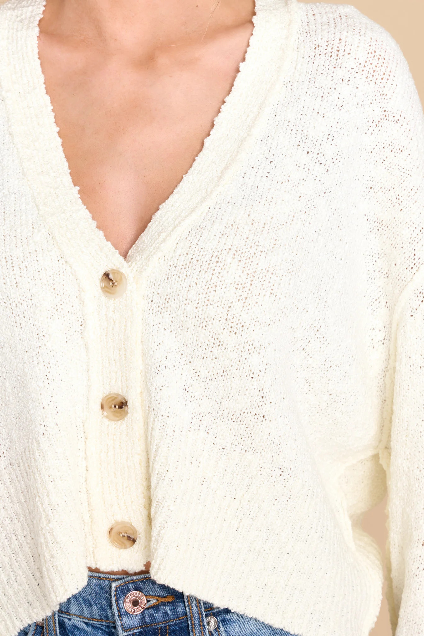 Perfectly Cozy Ivory Cardigan | Red Dress 