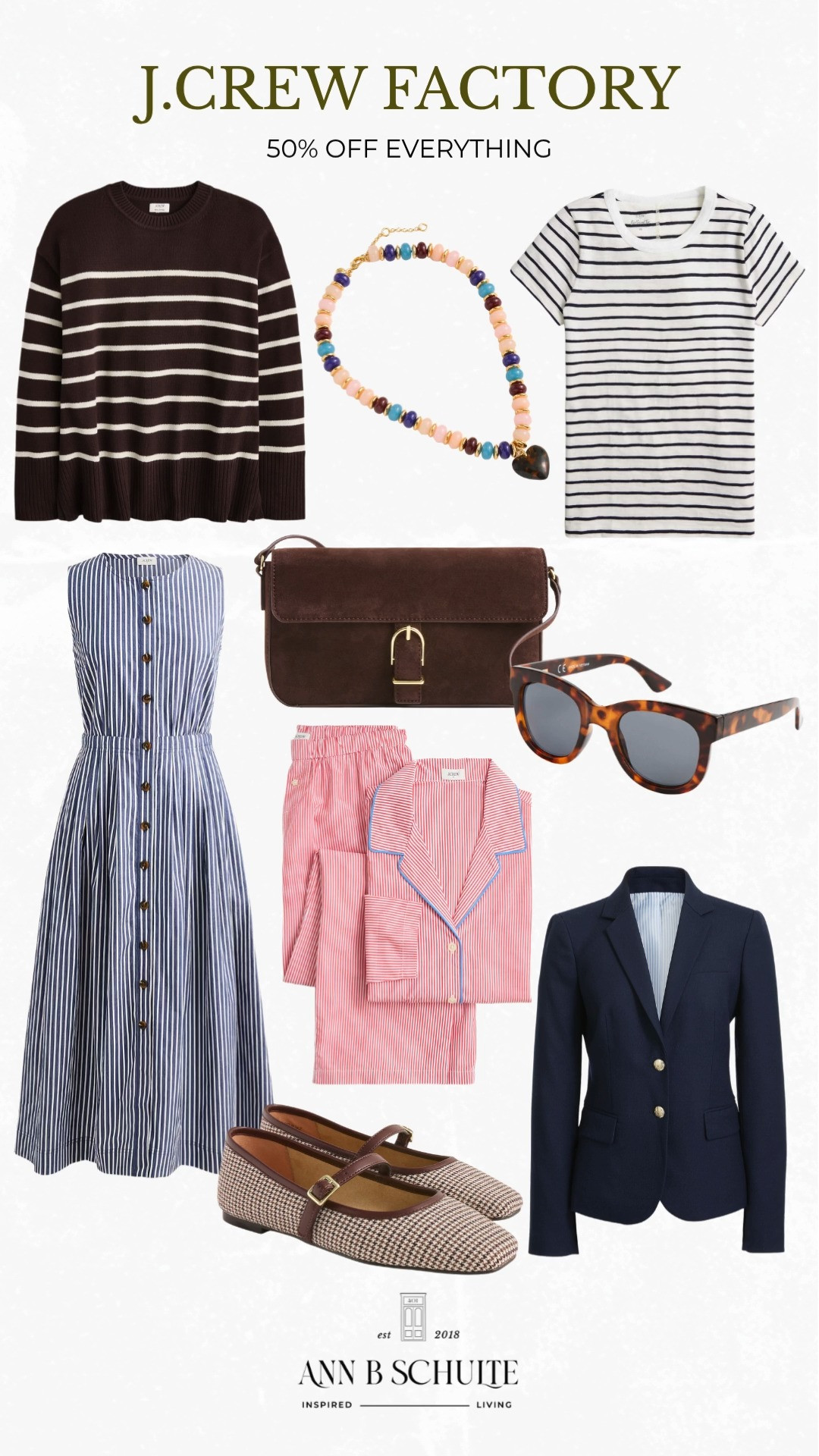 J.Crew Factory is making it easy to refresh your wardrobe with 50% off everything! From classic striped sweaters and polished blazers to pretty dresses, everyday tees, and versatile accessories, these are the kinds of pieces that make getting dressed feel effortless. I’m loving the mix of timeless staples and playful details that work beautifully for transitioning into fall. Such a good time to pick up those wardrobe essentials you’ll reach for on repeat. 🍂🤎🛍️

#JCrewFactory #JCrewFactorySale #50PercentOff #FallFashion #AffordableFashion #ClassicStyle #FallWardrobe #EverydayOutfits #WardrobeEssentials #FashionFinds 

 #LTKootd #LTKSaleAlert