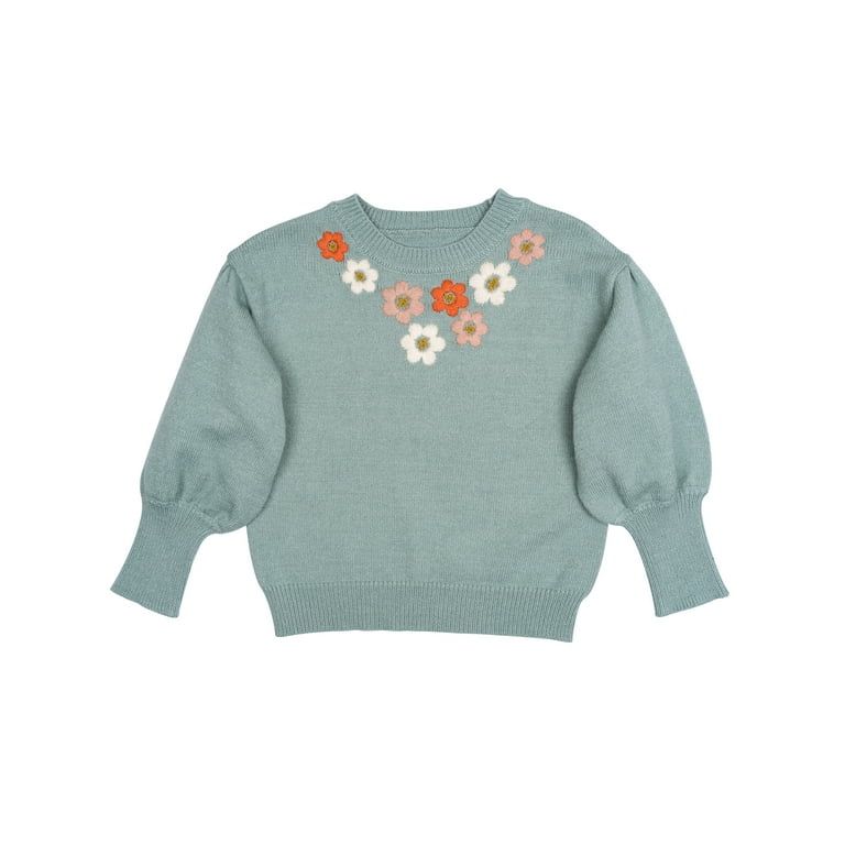 Modern Moments By Gerber Toddler Girl Sweater with Embroidery, Sizes 12 Months - 5T | Walmart (US)