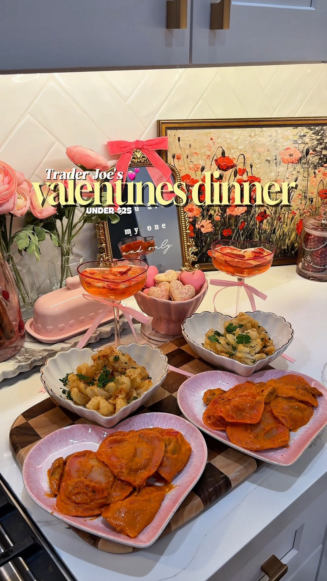Trader Joe’s Valentines Dinner for two under $25!🩷🍽️✨

#LTKHome #LTKfoodie #LTKValentine
