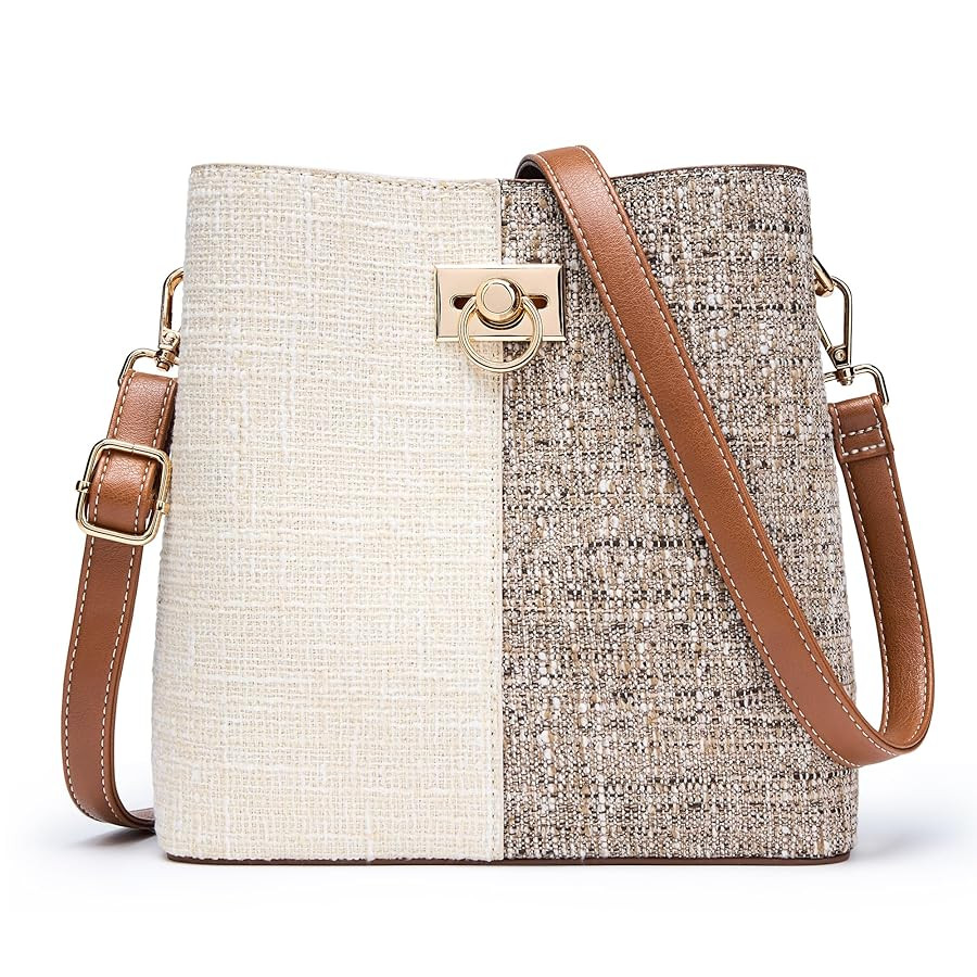 KALIDI Crossbody Purses for Women Vegan Leather Bucket Bag Fashion Ladies Crossbody Handbag Shoul... | Amazon (US)