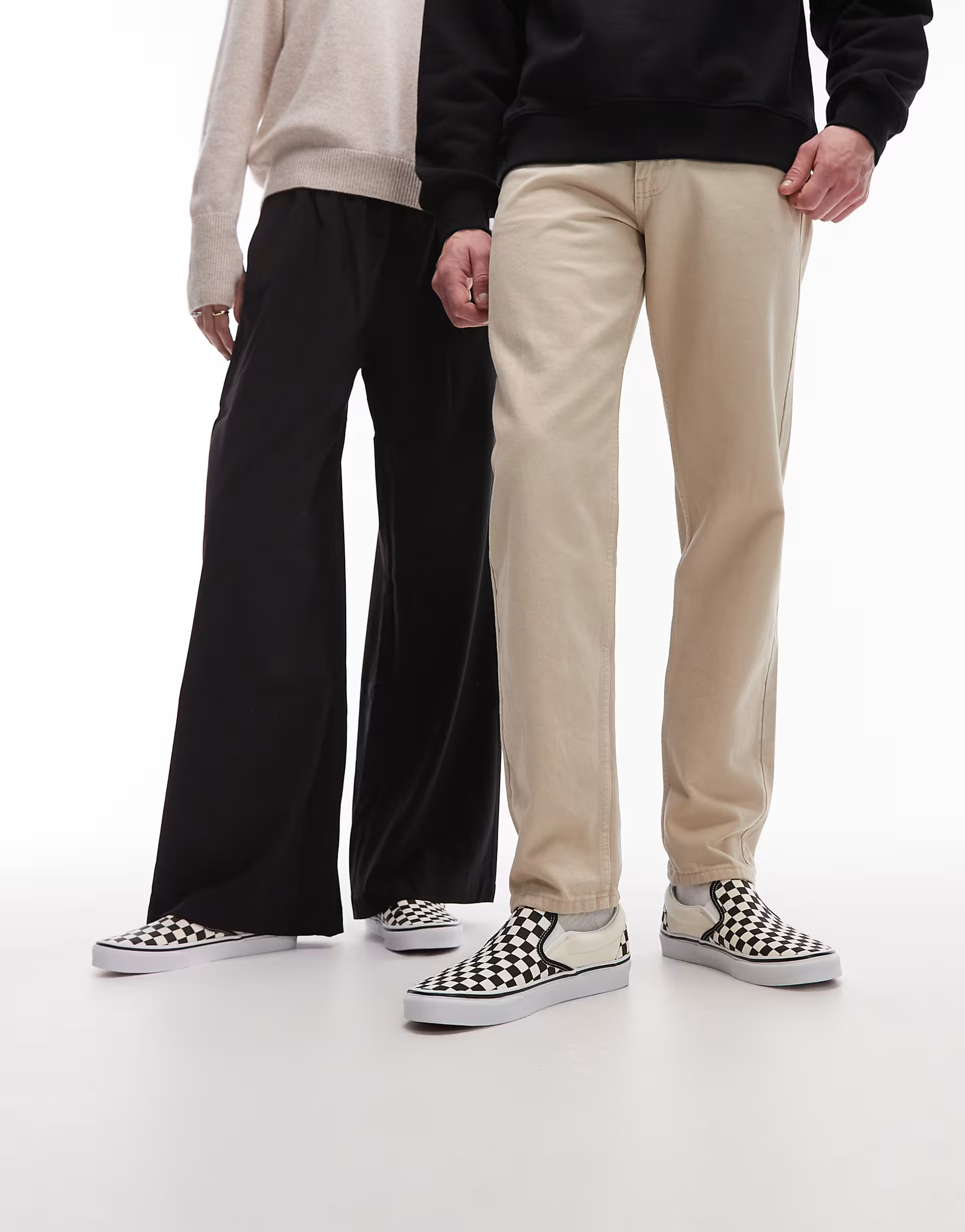 Vans Slip-On checkerboard plimsolls in black  | ASOS | ASOS (Global)