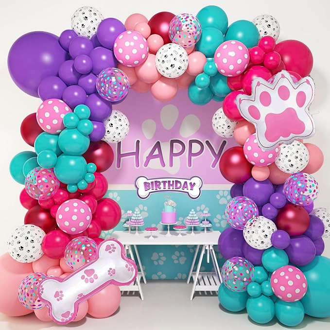 149Pcs Paw Balloons Garland Arch Kit with Dog Paw Print Balloons | Amazon (US)