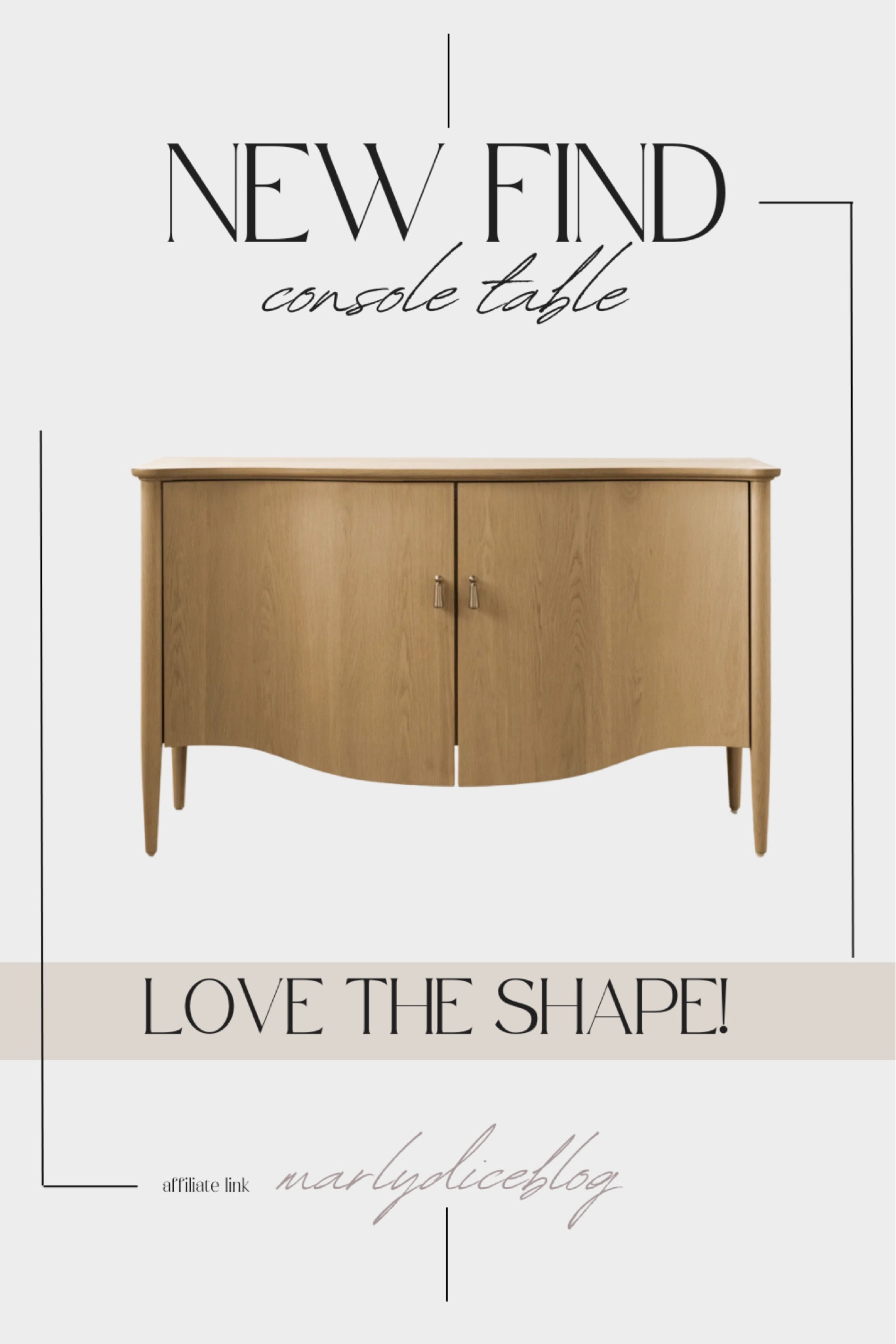 The shape of this is gorg! Perfect for smaller spaces where you want a console.

#LTKHome