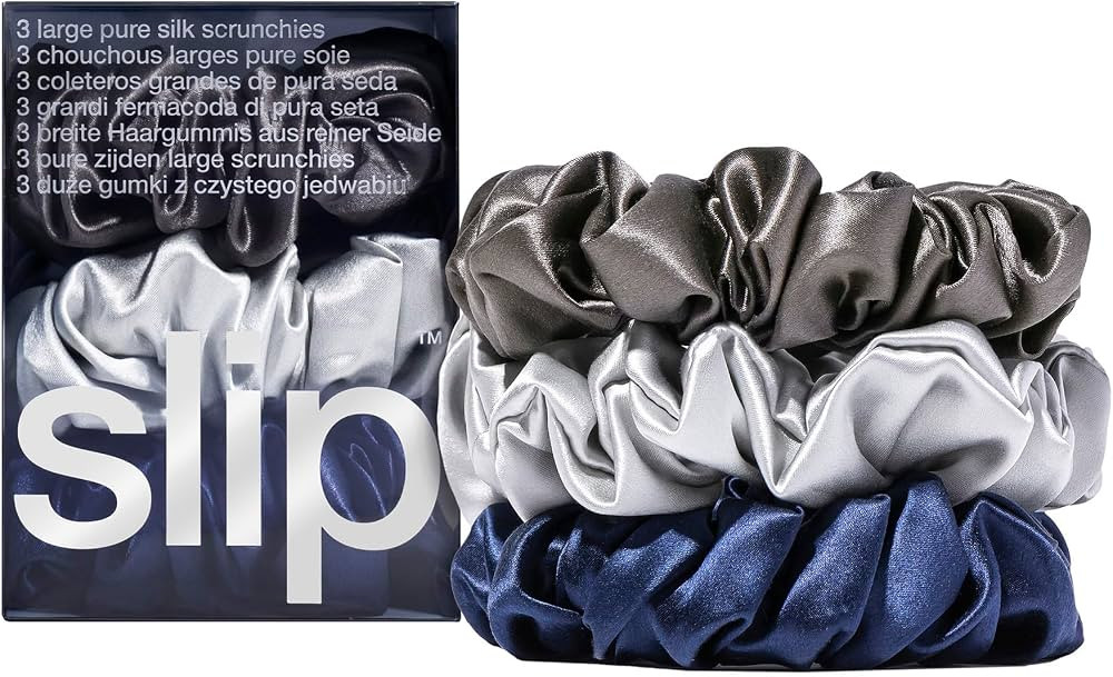 slip Pure Silk Large Scrunchies - The Midnight Collection | Ultra Soft, Anti-Crease, Hair-Friendl... | Amazon (US)