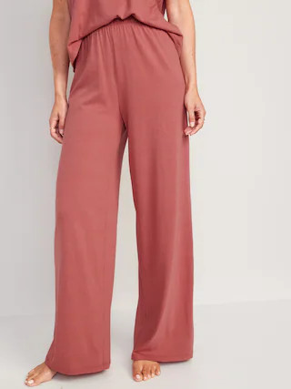 High-Waisted Sunday Sleep Wide-Leg Pajama Pants for Women | Old Navy (US)