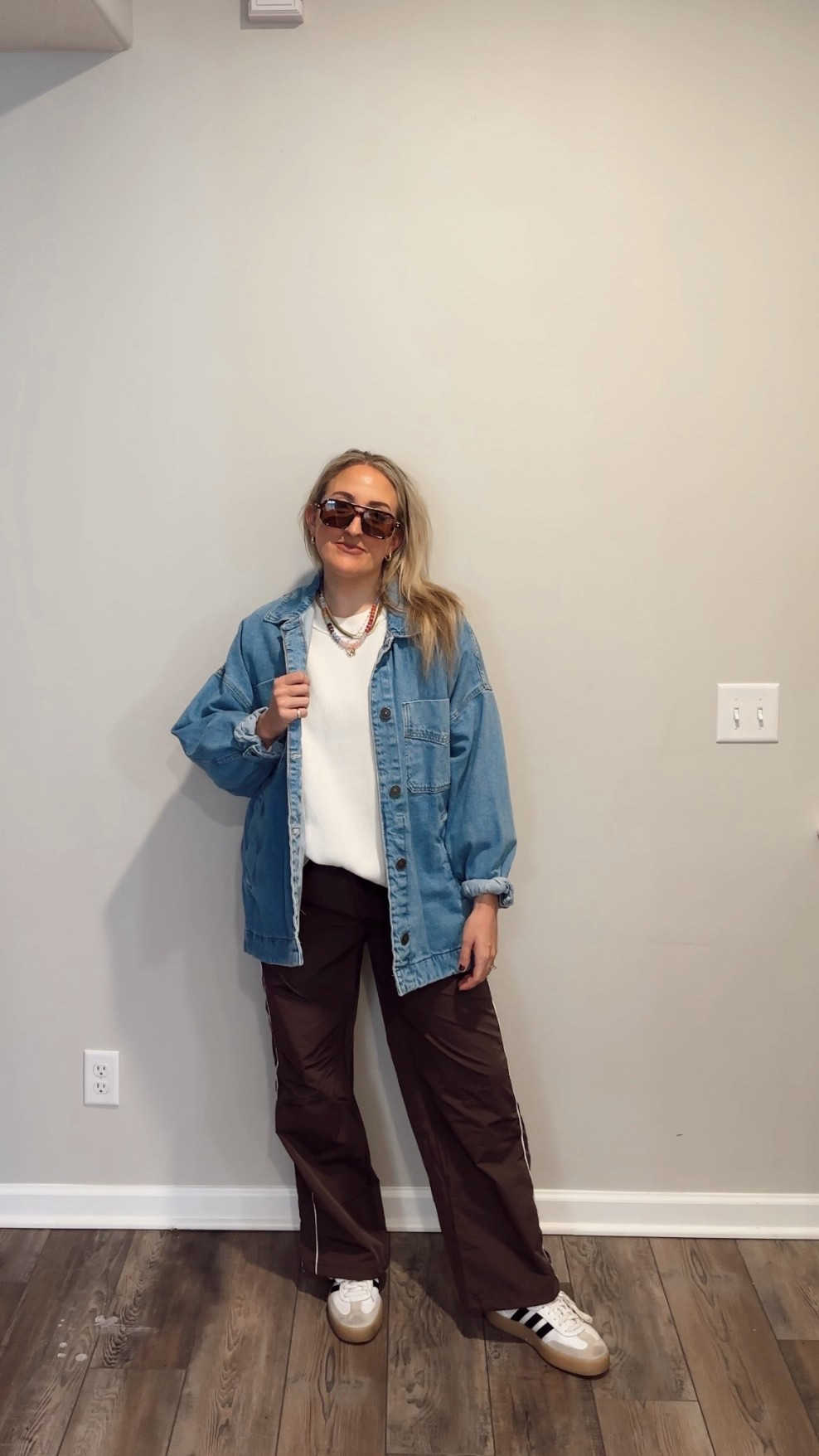 love these amazon finds! beaded necklace, brow track sweats & the best oversized amazon sweater!! ✨
sizes::
medium sweats
large sweater 
medium Free people jacket 
size down 1/2 size in the adidas sambaes

#momootd #fashion #styleootd #ootd #whatiwore 
#currentlywearing #fashionblogger #onlineshopping #LTK #liketoknowit #womensfashion #everydaystyle #casualstyle #postpartum #amazonfashion #amazontrends #outfitinspo #momstyle #ootd #styleinspo #amazon #amazonstyle  #amazonfinds #fyp #outfitinspo #iowa #foryoupage

#LTKootd #LTKmomlife #LTKMidsize