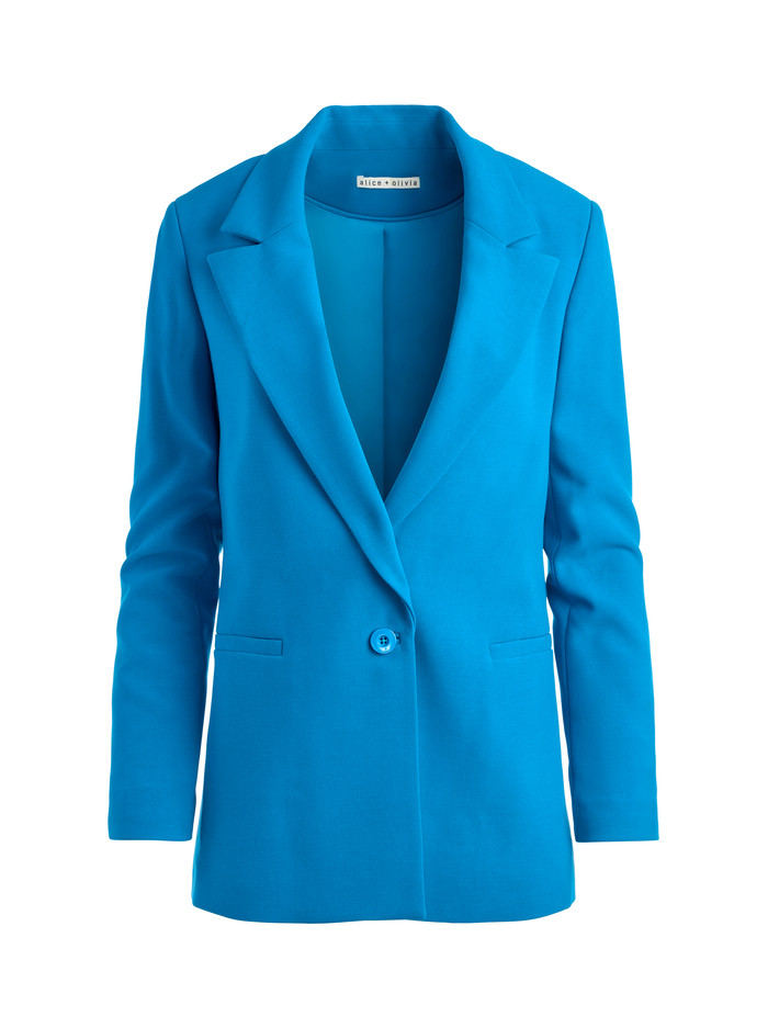 DENNY NOTCH COLLAR BOYFRIEND BLAZER | Alice + Olivia