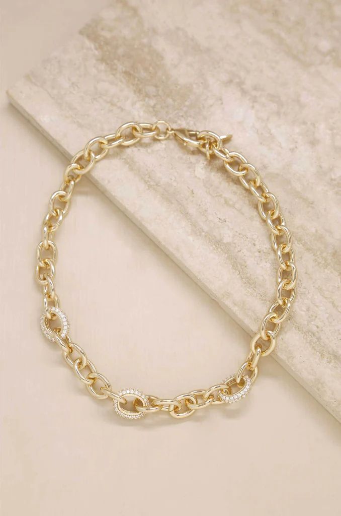 Sparkle and Show Off 18k Gold Plated Chain Link Necklace | Ettika