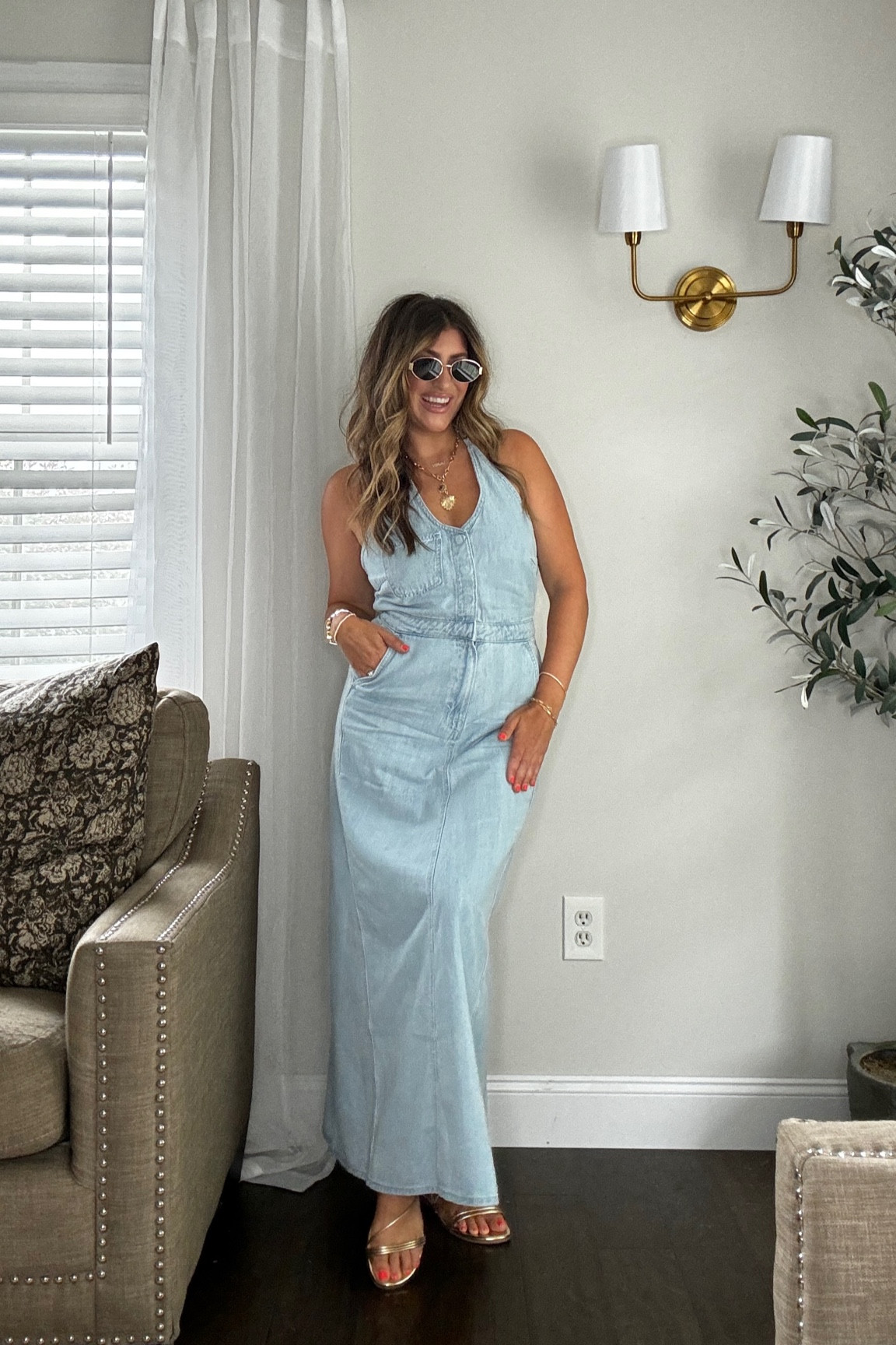 Denim maxi dress. Wearing size 6 and 30% OFF! Xx

Summer dress, vacation dress 

#LTKSaleAlert #LTKSummerSales #LTKFindsUnder50