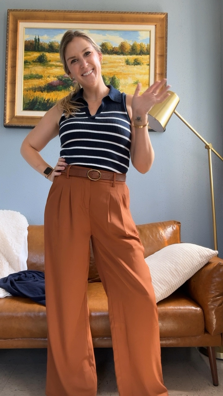 I’m loving this fall transition outfit that is super affordable and stylish! These light-weight pants are perfect for early fall when it’s still hot but you want to sport the fall colors and style! The top and shoes are on sale and the rest is already priced low. Let me know what you think!

#LTKWorkwear #LTKSaleAlert #LTKFindsUnder50