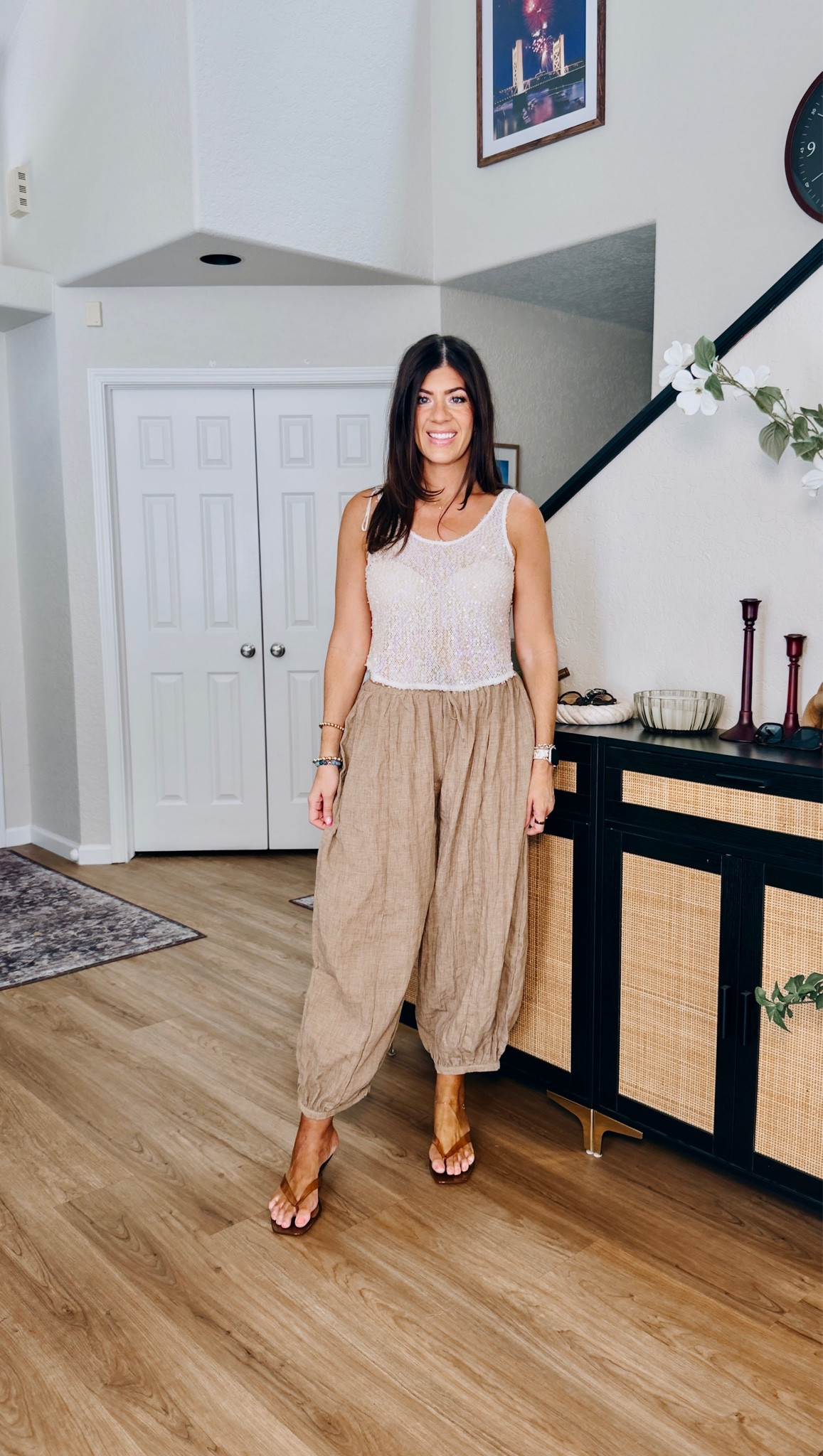 Summer style under $50
In a medium sheet sequin top and medium balloon pants

#LTKSaleAlert #LTKMidsize #LTKOver40