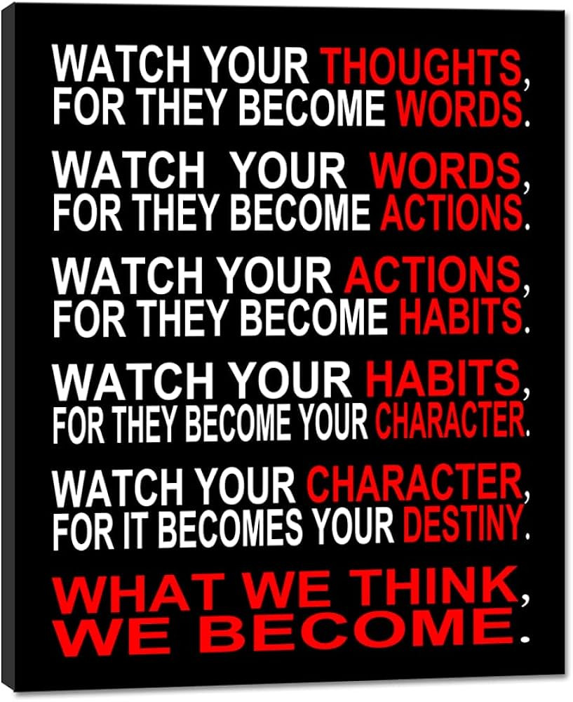 Watch Your Thoughts Poster  | Amazon (US)