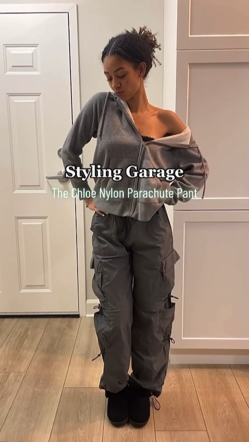 garage clothing, iweargarage, parachute pants, outfit inspo, baggy pants, nylon, summer outfits, clothing inspo, street wear, street style, style with me, tik tok, winter style, summer style, nike dunks, dunks low, sneakers