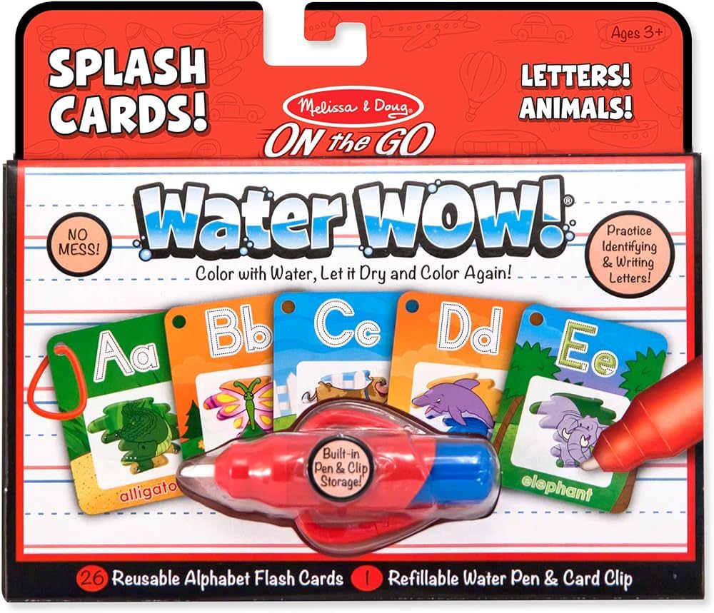 Melissa & Doug On the Go Water Wow! Reusable Water-Reveal Activity Cards - Alphabet Letters, Anim... | Amazon (US)