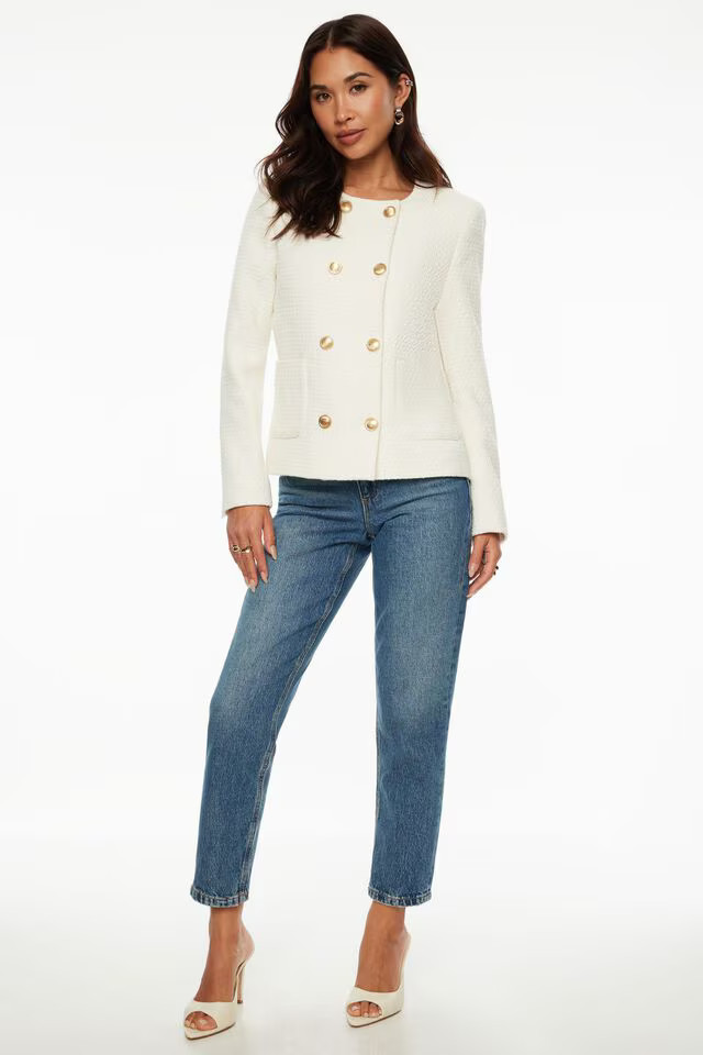 Double Breasted Tweed Blazer | Dynamite Clothing