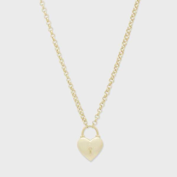Kara Heart Padlock Necklace | Gorjana