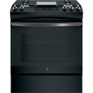 5.3 cu. ft. Slide-In Gas Range with Steam-Cleaning Oven in Black Slate, Fingerprint Resistant | The Home Depot