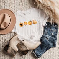 Fall Coffee T-Shirt, Hello Pumpkin, Sunflower Sweater, Pumpkin Spice Shirt, Cute Shirt, Womens Autum | Etsy (US)