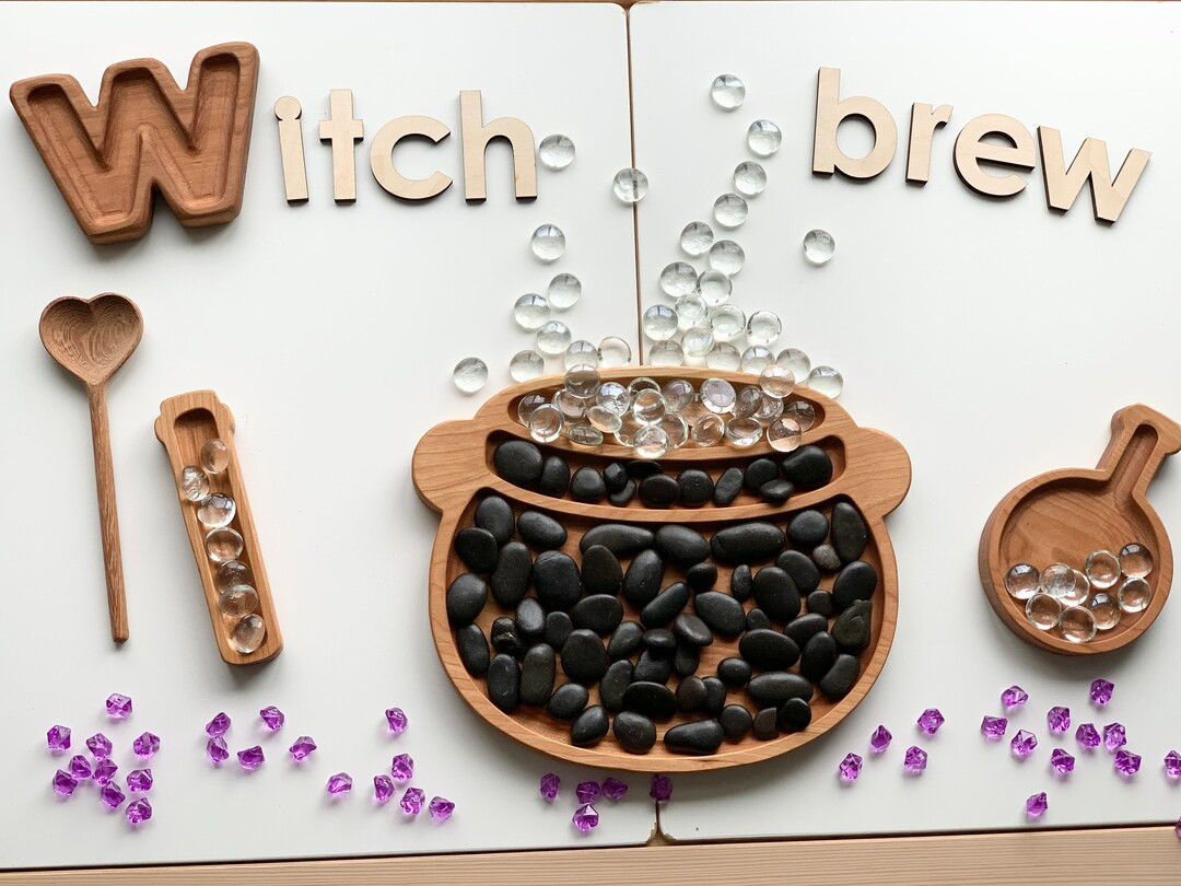 Wood Sensory Tray | Cauldron Plate | Honey Pot | Pot of Gold | Sensory Bin | Flisat | Montessori ... | Etsy (US)