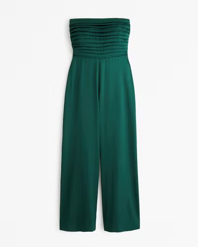 Emerson Ruched Strapless Jumpsuit | Abercrombie & Fitch (US)