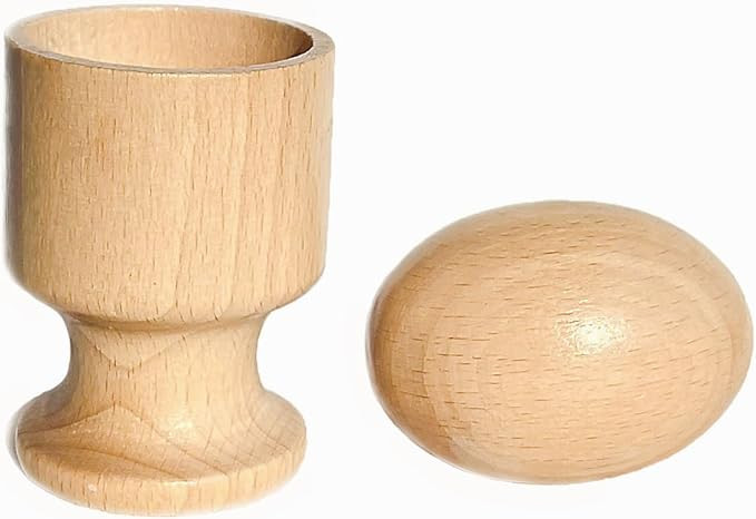 Montessori Materials Wooden Egg with Cup for Toddler Toy | Amazon (US)