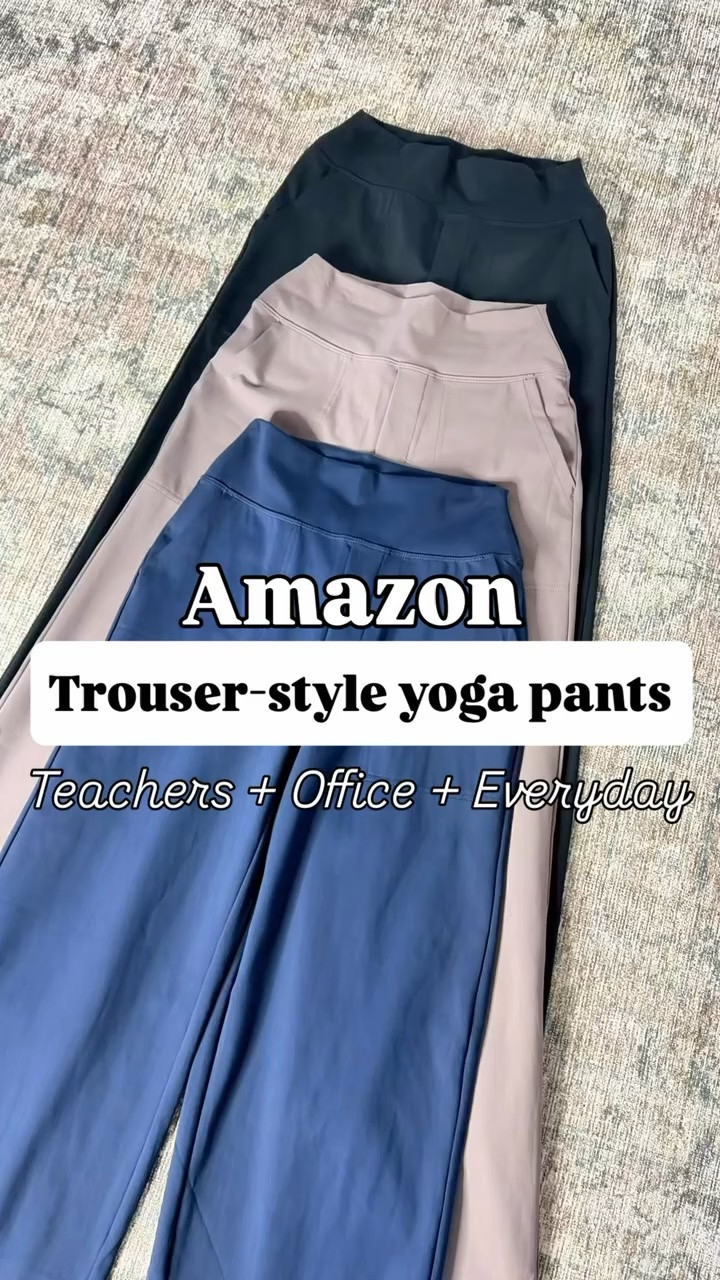 Amazon trouser style yoga pants for the office, travel, and everyday! Wearing 29” inseam and XS - I am 5’3, 110lbs. Business casual. Workwear. Travel outfits. Teacher outfits. Mom outfits. Every day outfits. Casual outfits. Fall outfits.

#LTKootd #LTKWorkwear #LTKSeasonal