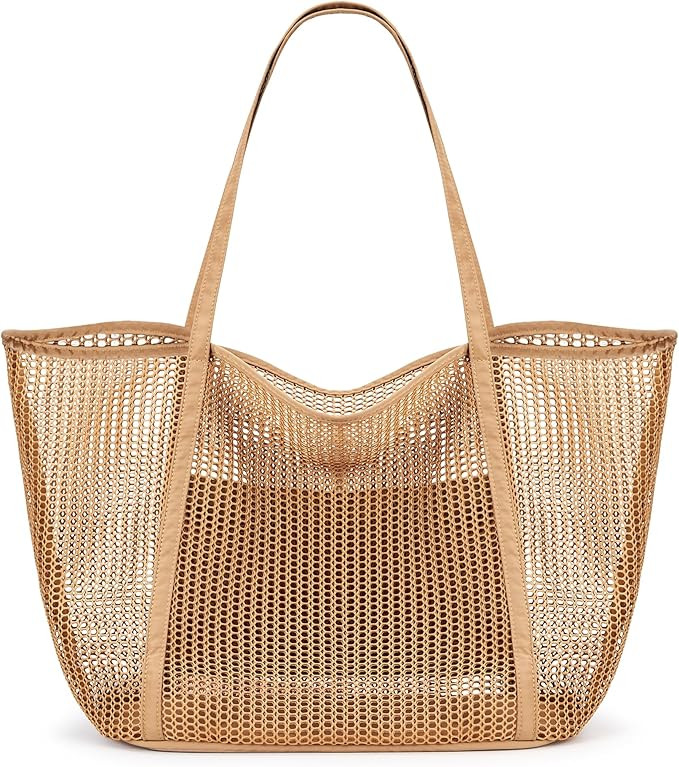 KALIDI FANCY FOREST Beach Mesh Tote Bag, Womens Shoulder handbag MAX 27L Grocery Bag | Amazon (US)