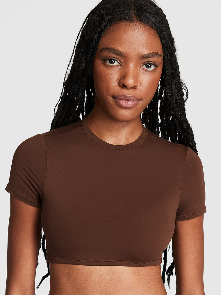 Base Stretch Crop Baby Tee | Victoria's Secret (US / CA )