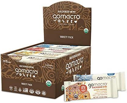 GoMacro MacroBar Mini Organic Vegan Protein Bars - Variety Pack (0.9 Ounce Bars, 24 Count) | Amazon (US)