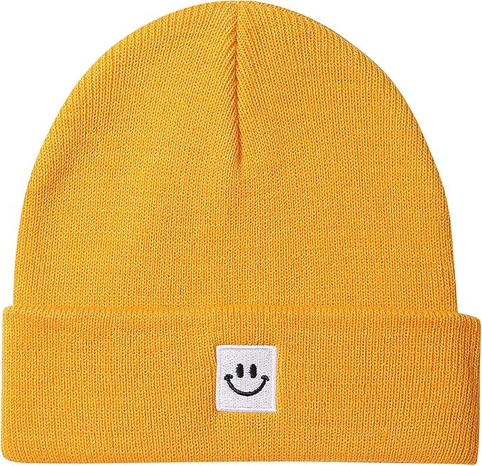 MaxNova Knit Beanie Hat with Smile Face for Men/Women | Amazon (US)