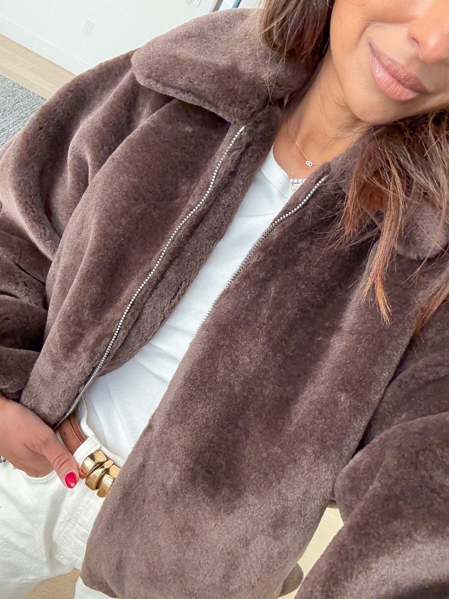 Faux fur jacket on sale! I'm in my true size XS 

#LTKSaleAlert #LTKSeasonal