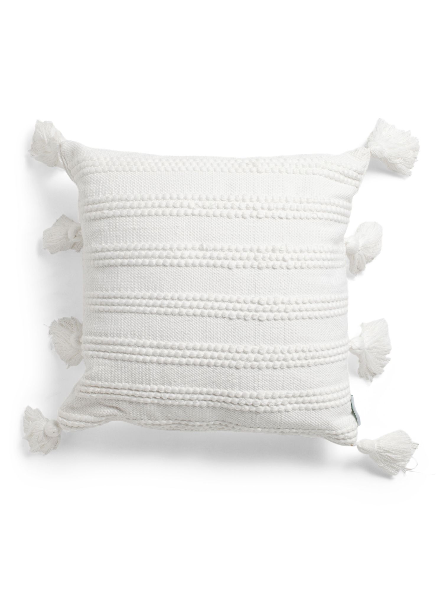 18x18 Indoor Outdoor Tassel Pillow | TJ Maxx