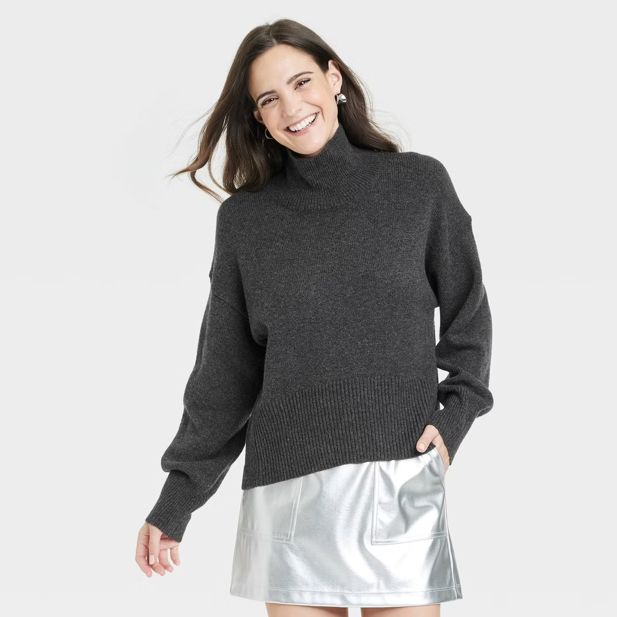 Women's Mock Turtleneck Pullover Sweater - A New Day™ | Target