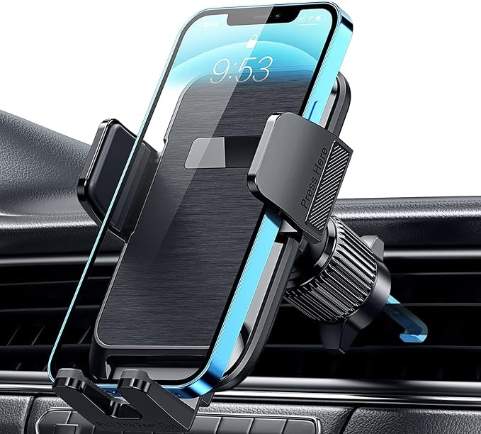 Qifutan Phone Mount for Car Vent [Upgraded Metal Clip] Cell Phone Holder Car Hands Free Cradle in... | Amazon (US)