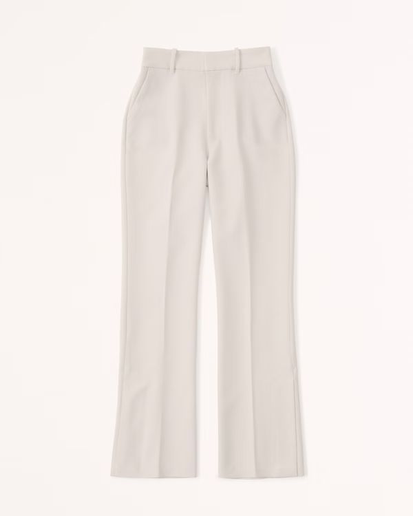 Women's Tailored Split-Hem Flare Pants | Women's Bottoms | Abercrombie.com | Abercrombie & Fitch (US)