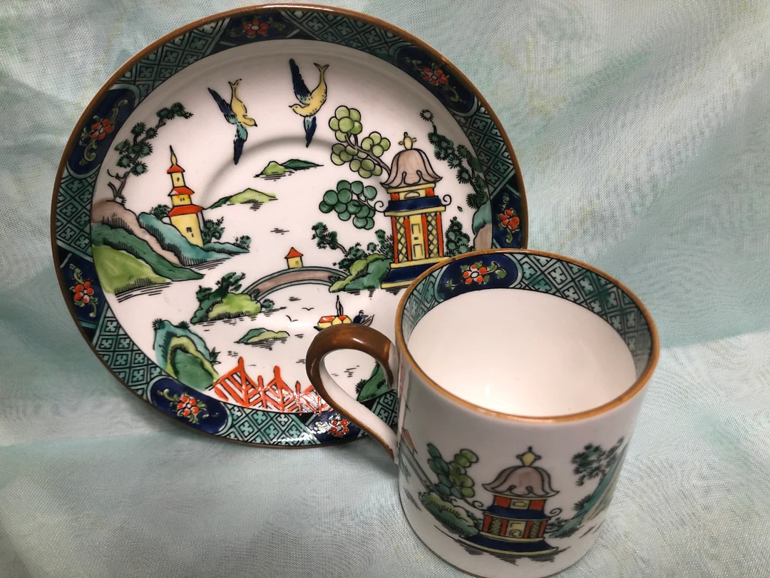 Antique Crown Staffordshire Demitasse Cup &saucer - Etsy | Etsy (US)