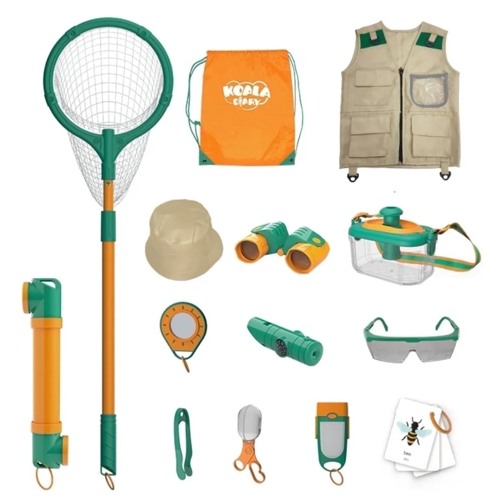 Kids Explorer & Bug Catching Kit, 28 Piece Outdoor Exploration Safari Set with Binoculars, Gifts ... | Walmart (US)