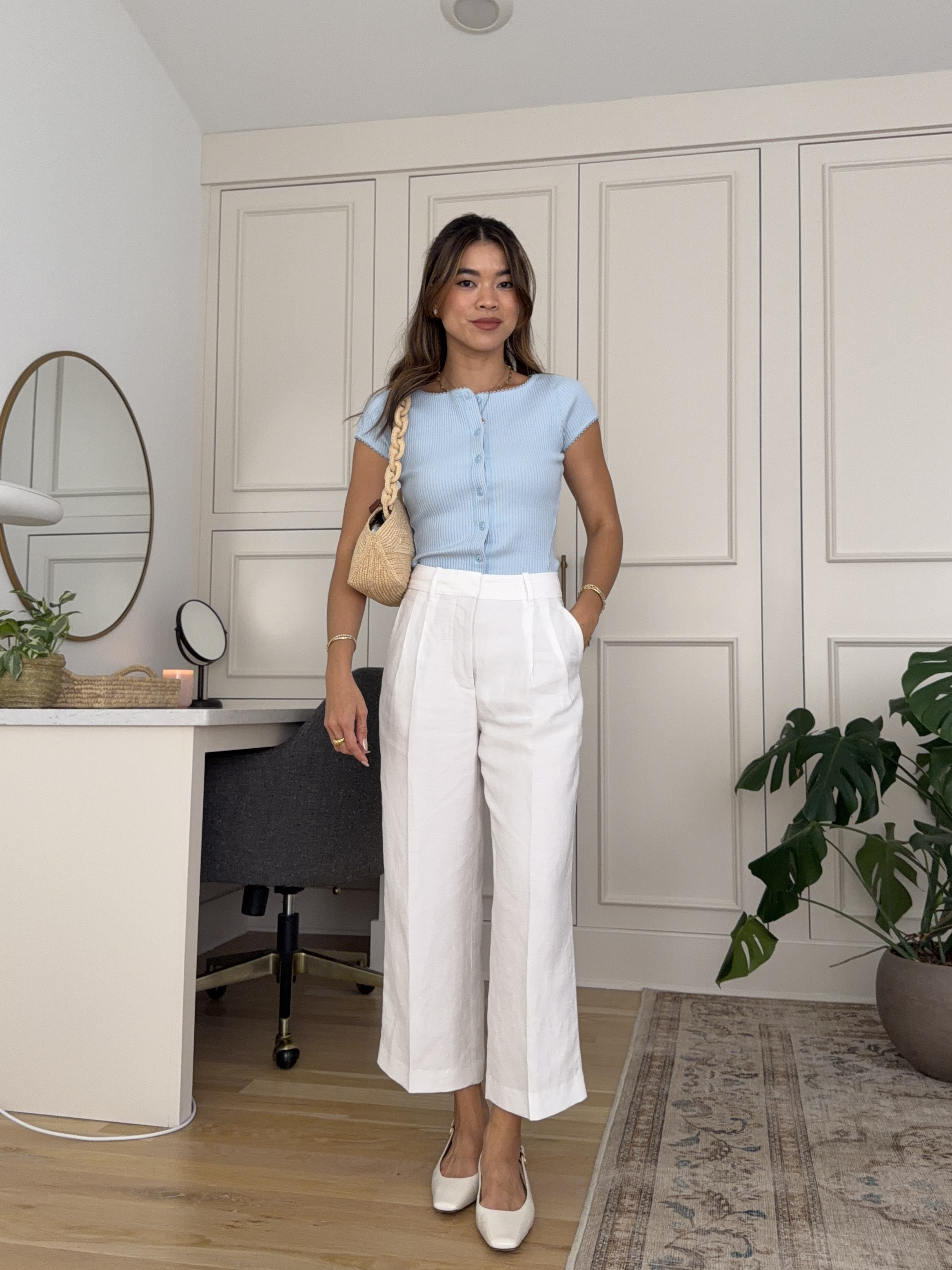 I love these colors for the summer! Got this top from @Shopbop.

Sizing info:
Free People Most Wanted Cardigan (Size XS in Blue) 
Aritzia The Effortless Pant in Cruiselinen (Size 0 in White)

Petite style, petite fashion, mom outfit, mom style, petite pants, petite outfit ideas, petite outfits, best pants for petite, petite denim, spring style, spring outfits, beach outfits, vacation outfits, summer outfits, Summer style, summer trends, shopbop, shopbop order, petite summer clothes, petite friendly outfits, white trousers, summer trousers

#LTKootd #LTKWorkwear #LTKTravel