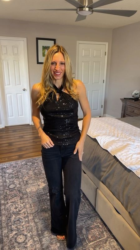 NYE outfit , new years outfit , amazon fashion , sequin top , express jeans 

#LTKstyletip #LTKSeasonal #LTKHoliday