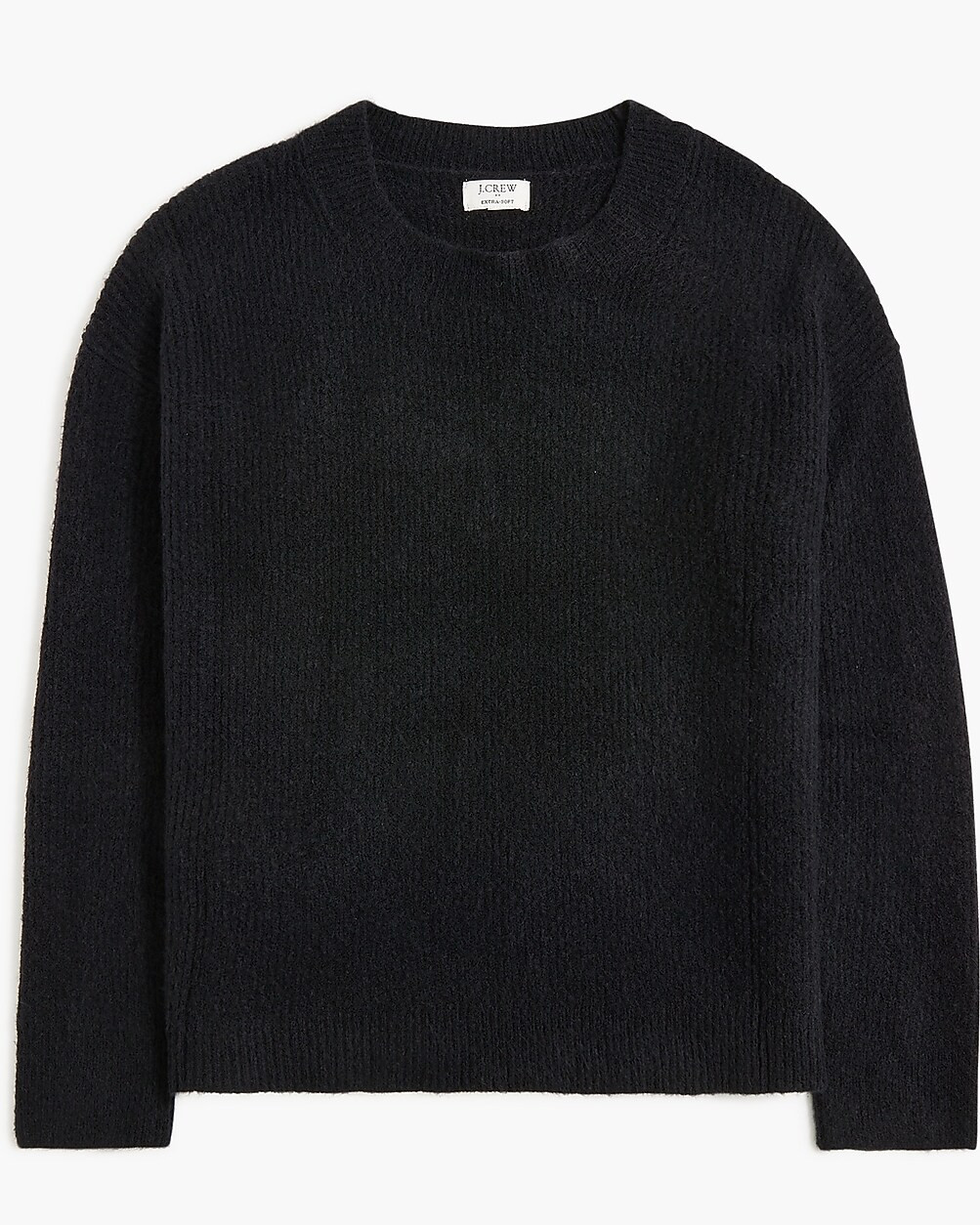 Ribbed boyfriend crewneck sweater in extra-soft yarn | J.Crew Factory