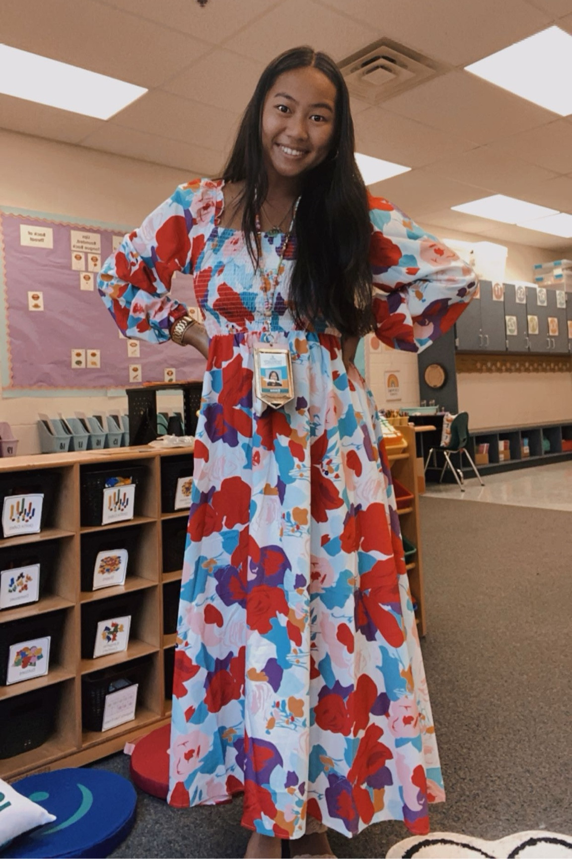 My back to school night dress 🌺🫶🏽