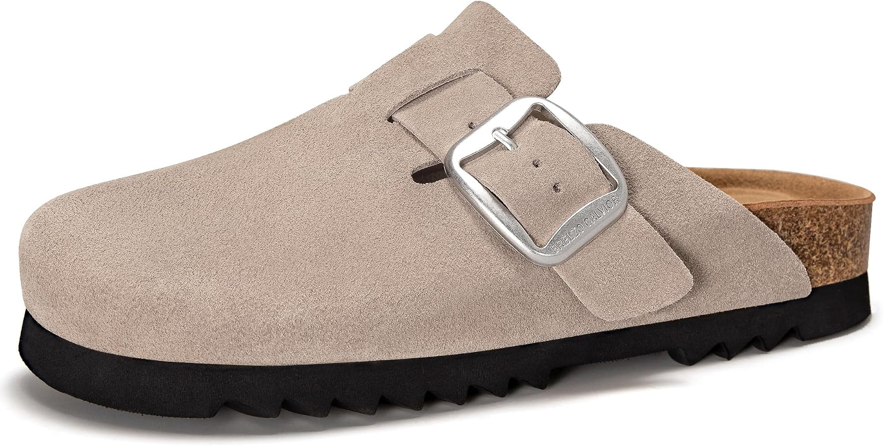 Suede Clogs for Women Leather Mules Slip-on Sandals Men's Potato Shoes | Amazon (US)