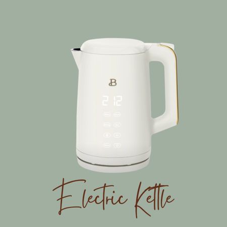 Electric tea kettle
Perfect for the aesthetic kitchen. Comes in a ton of colors, but I personally love the white or the green. Multiple setting options, he 7 cups in seven minutes. Perfect for a tea or coffee drinker.

Beautiful home
Kitchen gadgets 
Kitchen appliance 
Gifts for her
Gift for home



#LTKunder50 #LTKHoliday #LTKhome